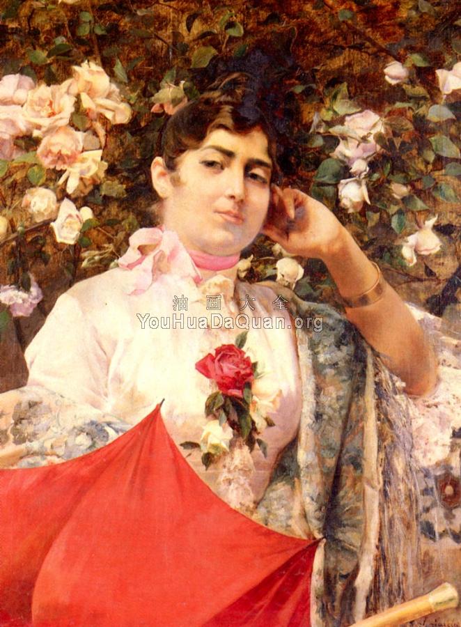 The Red Parasol - 何塞·加西亚·伊·拉莫斯